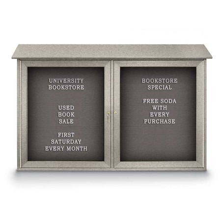 United Visual Products Indoor Enclosed Combo Board, 48"x36", Satin Frame/Black & Black UVCB4836-BLACK-BLACK